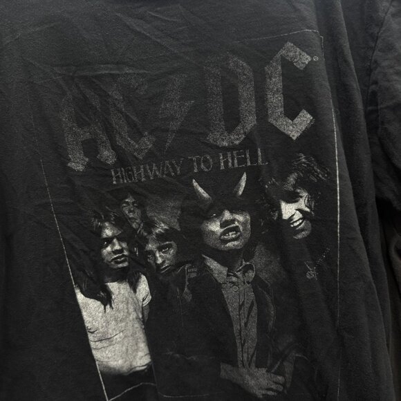 Vintage AC/DC “Highway to Hell” Band T-Shirt Men’s Large | Official Black Rock G - Picture 2 of 4
